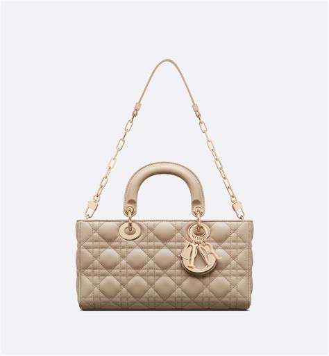 lady dior natural cannage lambskin